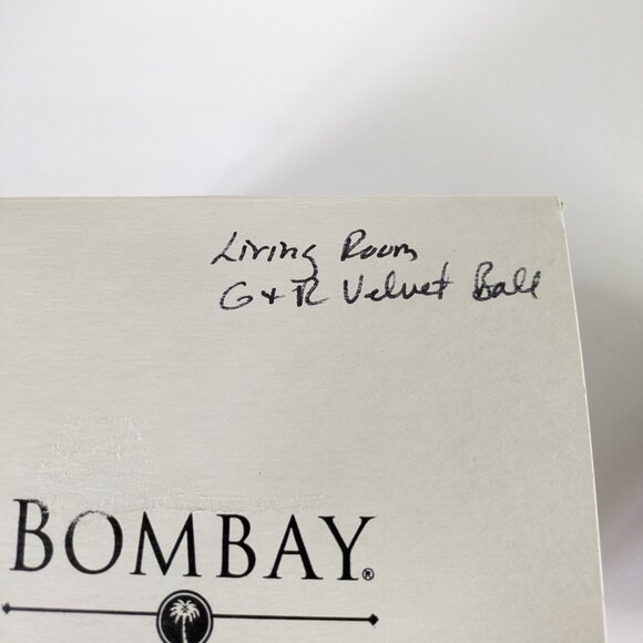 VTG Bombay Co. Christmas Ornament Velvet Red Green Gold Braid Bead Ball - Picture 10 of 10